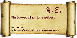 Maloveczky Erzsébet névjegykártya